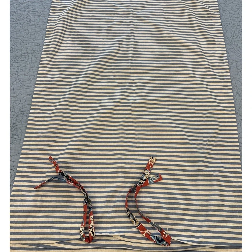 Ralph Lauren Pillow Sham Dominique Floral KING Reversible Stripe Cotton